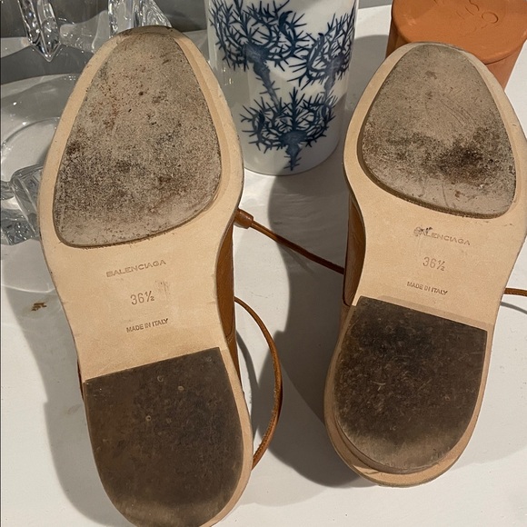 Balenciaga tan leather Oxford shoes size 36 1/2 - Picture 3 of 5
